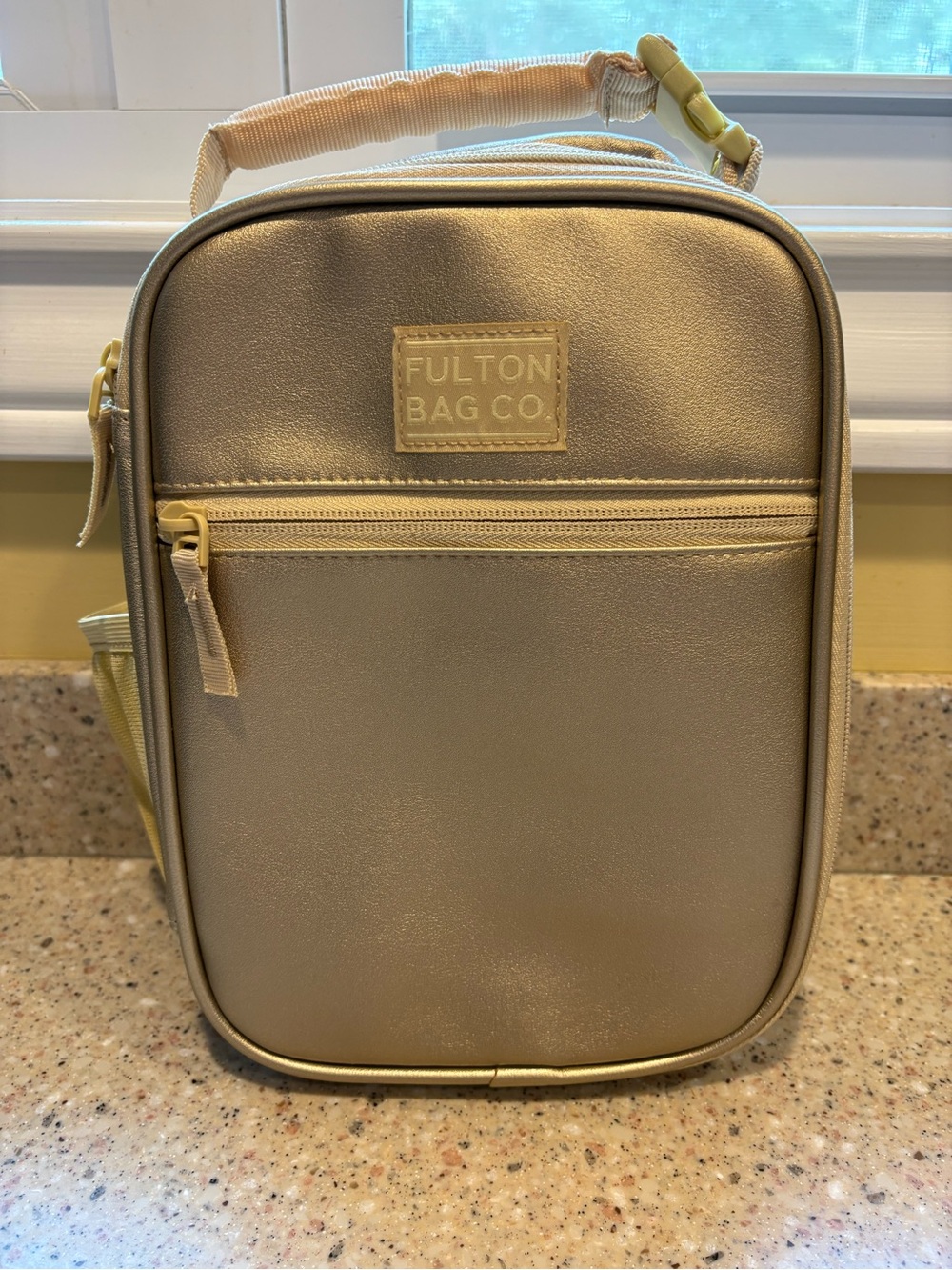 Fulton Bag Co Lunch Bag, Glitter Gold, Never Used